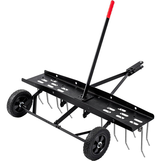 40 inch Tow Behind Dethatcher with 20 Spring Steel Tines Lawn Sweeper for Outdoor Yard Tools Lawn Care