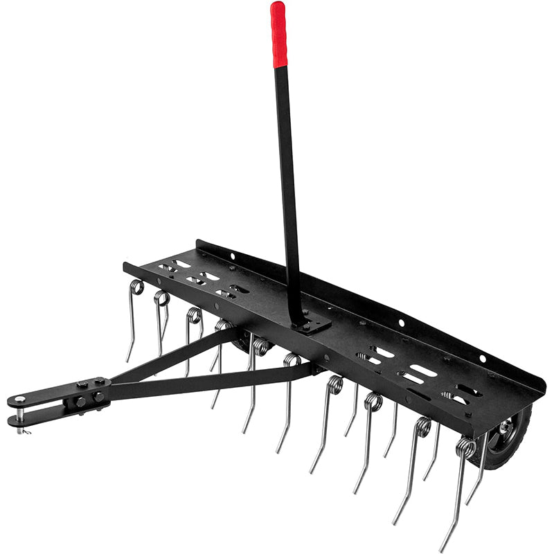 40 inch Tow Behind Dethatcher with 20 Spring Steel Tines Lawn Sweeper for Outdoor Yard Tools Lawn Care