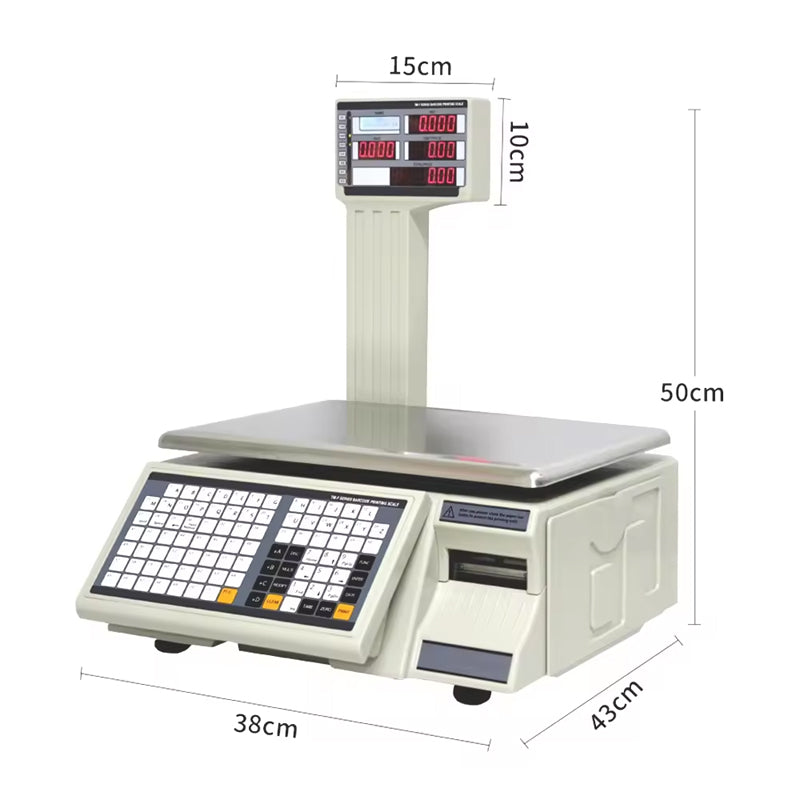 Supermarket Label Weighing Scale Digital Weighing Scale Barcode With Led Display Electronic Weighing Is a Barcode Printing Cashing Scale For Retail