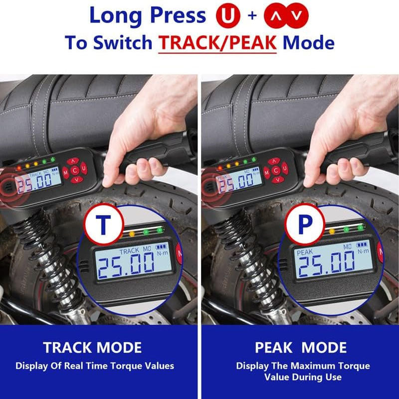 3/8 Inch Drive Digital Torque Wrench 5.02-99.57 ft.lb/6.8-135 Nm Heavy Duty Torque Wrench