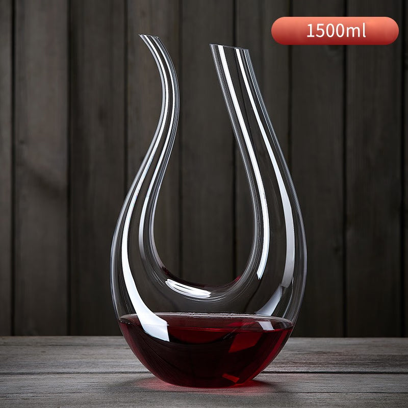 European Style Crystal Thickened Red Wine Decanter Household Glass Wine Personality Creative Quick Wine Dispenser Crystal Swan Decanter 1.5L