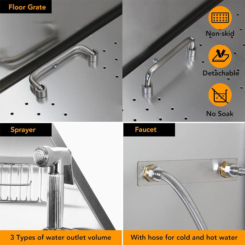 50 Inch Dog Grooming Tub Dog Washing Station Professional Dog Grooming Tub for Large Medium & Small Pets