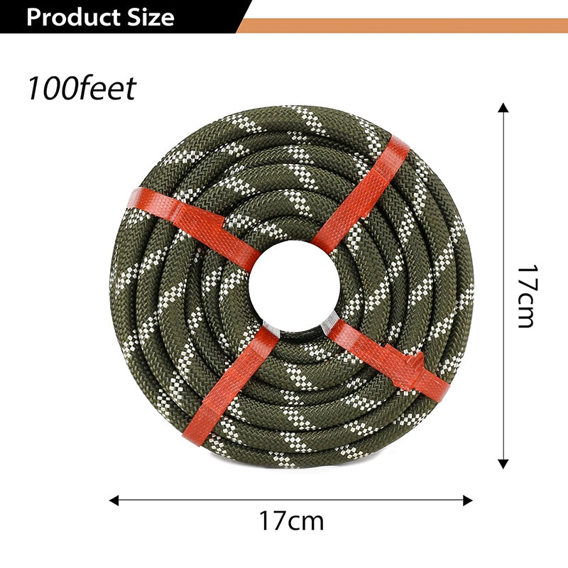 1/2 in x 100ft Double Braid Rope Rigging Polyester Rope 48 Strand Rope for Diverse Outdoor Applications Construction, Climbing, Swing, Sailing