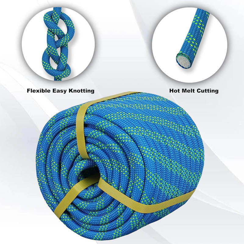 Double Braided Polyester Rope 1/2 in x 150 ft for Adults & Kids Tree Work Halyard Sailing (Blue&Green)