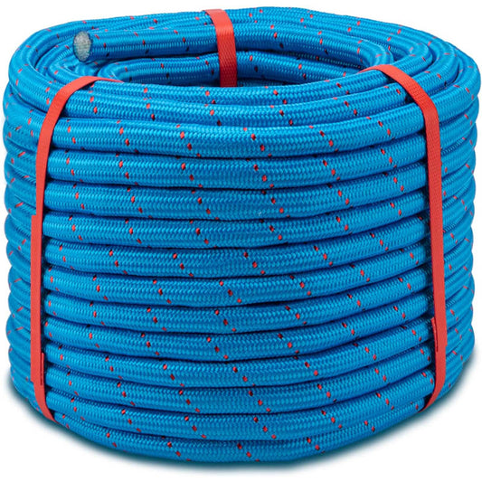 Double Braid Rope 1/2 in x 125 ft Strong Arborist Rigging Rope 8400 LBS Breaking Strength Outdoor Climbing Rope