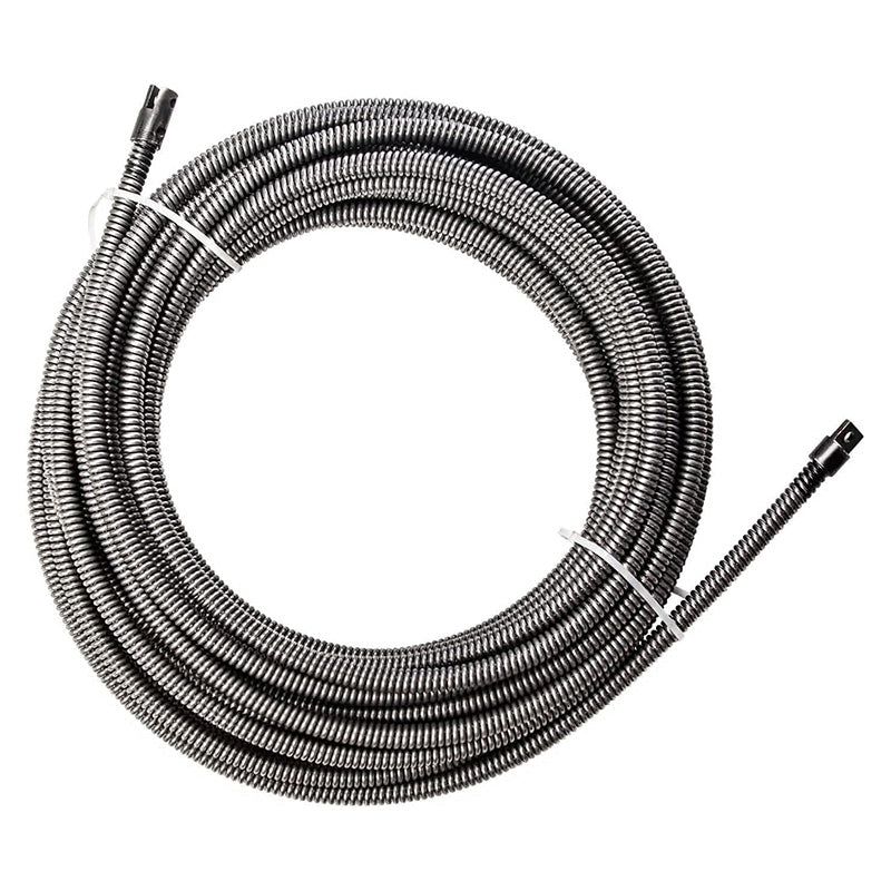 Drain Cleaner Replacement Cable 75FT×1/2 Inch Solid Core Cable Hollow Core Sewer Drain Auger Cable for Sink, Floor Drain, Toilet