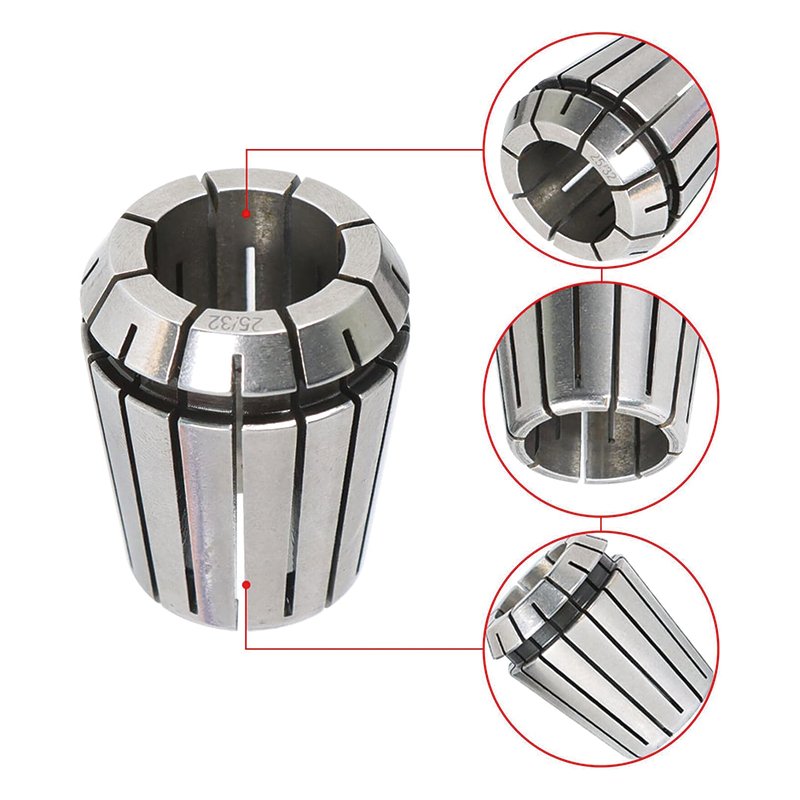 25 pcs ER32 Collet Set,CNC Engraving Milling Lathe Chuck Tool 1/16-13/16,for CNC Engraving Machine Milling Lathe Tool Drill Press