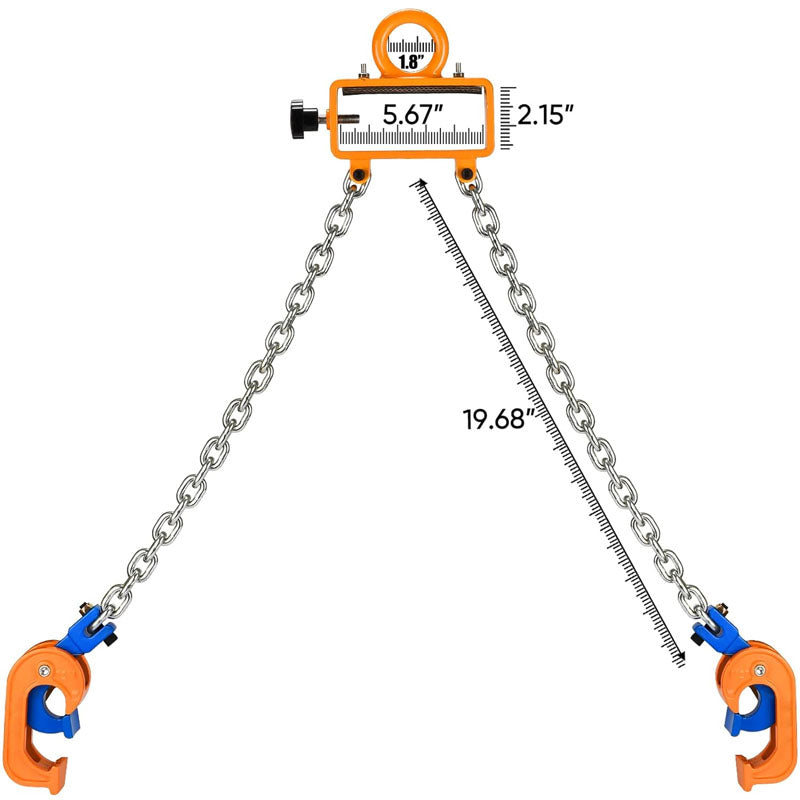 Drum Lifter Chain Drum Lifter 2200 lbs Capacity Upgraded Carbon Steel Hook for Plastic and Metal Drums