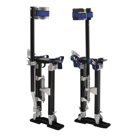 Drywall Stilts 18-30 Inch Height Adjustable Lift Aluminum Tool for Painting, Finishing, Trimming Branches, Cleaning - Black (18" - 30")