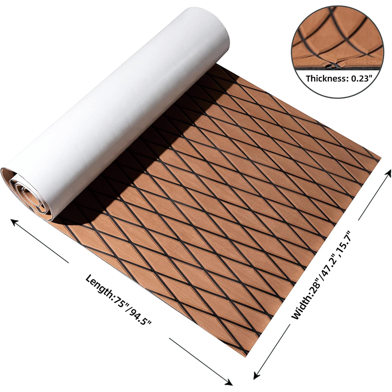 Boat Flooring EVA Foam Decking Sheet,Marine Mat Non-Slip Self-Adhesive Flooring Sheet,for Motorboat Kayak Surfboard Garden Flooring