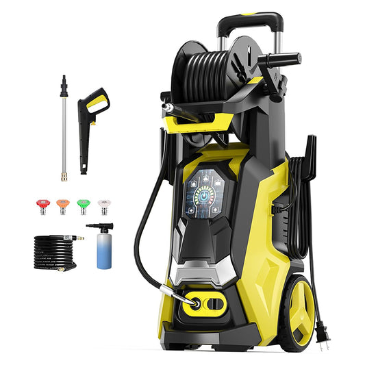 Adjustable Pressure Electric Pressure Washer 4500 PSI 3.2 GPM Touch Screen 4 Nozzles and 500ml Foam Cannon Power Washer Cleaning for Patio