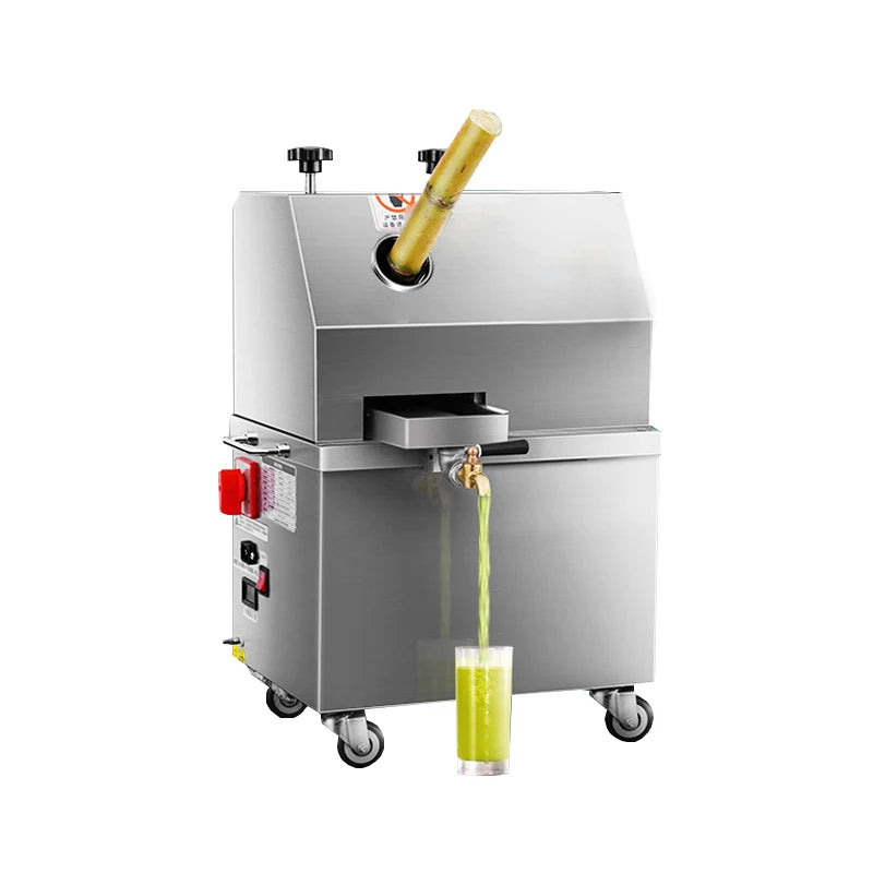 Electric Sugarcane Juicer 220V Commercial Vertical Stainless Steel Fresh Press Machine Sugar Cane Extractor