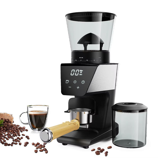 Electric Coffee Grinder With 30 Gears For Espresso American Coffee Pour Over Visual Bean Storage