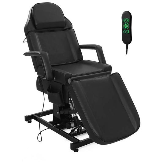 Electric Facial Chair Full Electrical Massage Table Height Backrest Footrest Adjustable, for Beauty Barber Spa