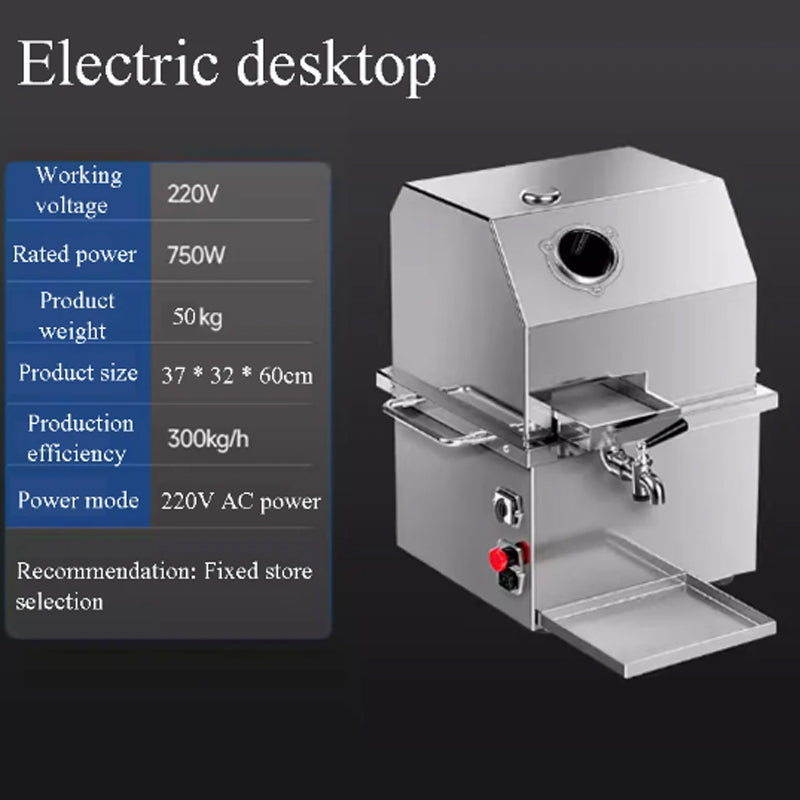 Commercial Beverage Press, Stainless Steel Fully Automatic Electric Small Sugarcane Machine, Vertical Tabletop Juicer