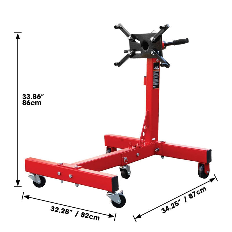 Engine Flip Stand 1500LBS Engine Support Stand Foldable Engine Stand