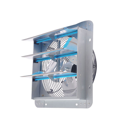 Square Industrial Exhaust Fan, 12 Inch Kitchen Shutter Exhaust Fan, Suitable For Garage And Shop, Attic Ventilation