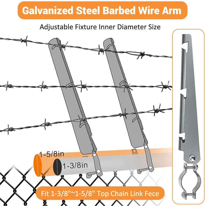 Steel Wire Mesh Arm Guardrail, Bracket Barbed Wire Mesh Installation Bracket Support Arm