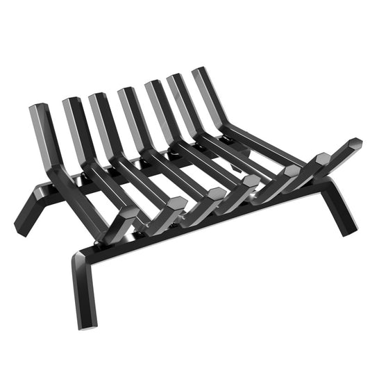 Fireplace Grate 24" Wide Heavy Duty Solid Steel Fireplace, Outdoor Burning Rack