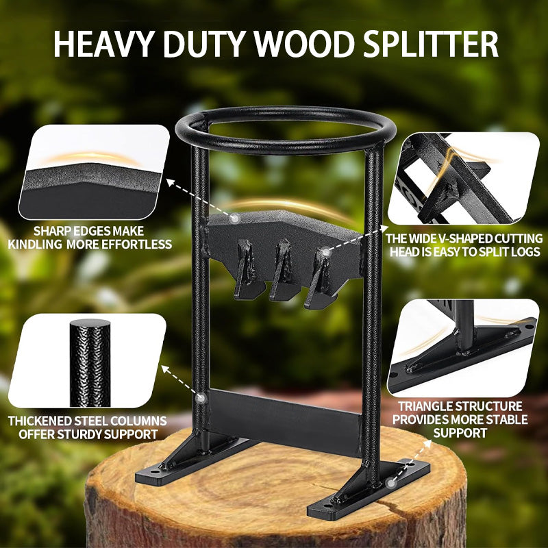 Heavy Duty Manual Firewood Splitter, Portable Firewood Cutting Tool For Outdoor Camping, Indoor Home Use