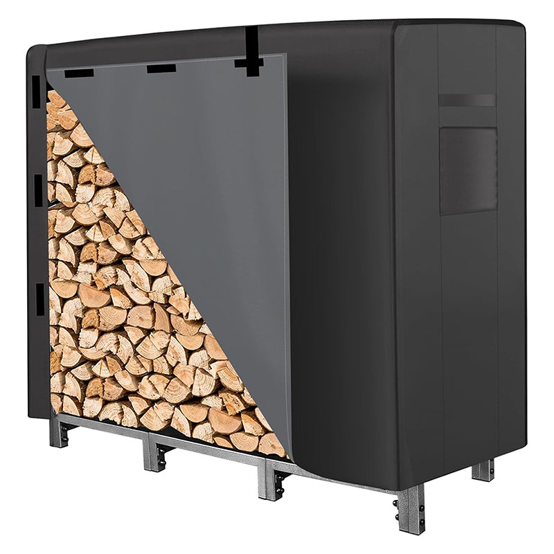 8 Legs Large Capacity Heavy Duty 4ft Firewood Rack Rust Resistant Steel Prevent Tipping Locks Keeps Logs Dry