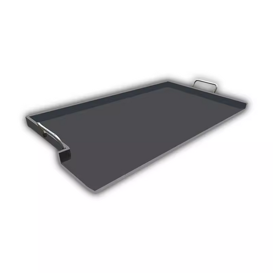 Flat Top Plancha Comal 50*40cm Universal Flat Top Rectangular Pan, Bbq Charcoal/Gas Grill With 2 Handles, Suitable For Grilling At Camping, Tailgating And Parties