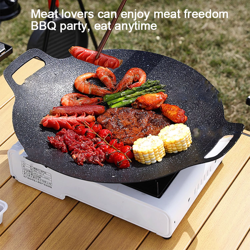 Frying Pan Outdoor Medical Stone Baking Pan Non-Stick Pan Multi-Function Gas Stove Household Steak Frying Pan Omelette Pan Artifact