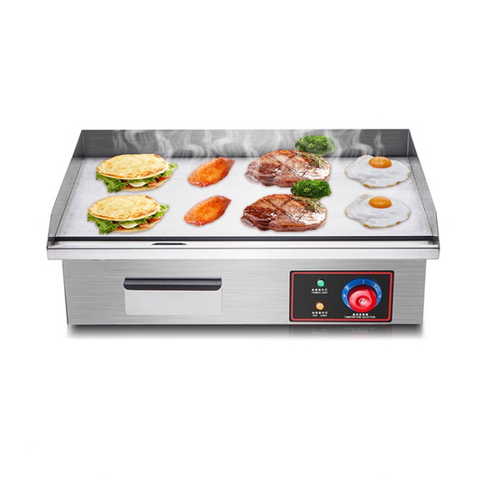 3Kw Electric Heating Flat Top Pan Hand-Grabbed Pancake Machine Commercial Electric Griddle Teppanyaki Equipment Cold Noodle Machine Commercial Stall