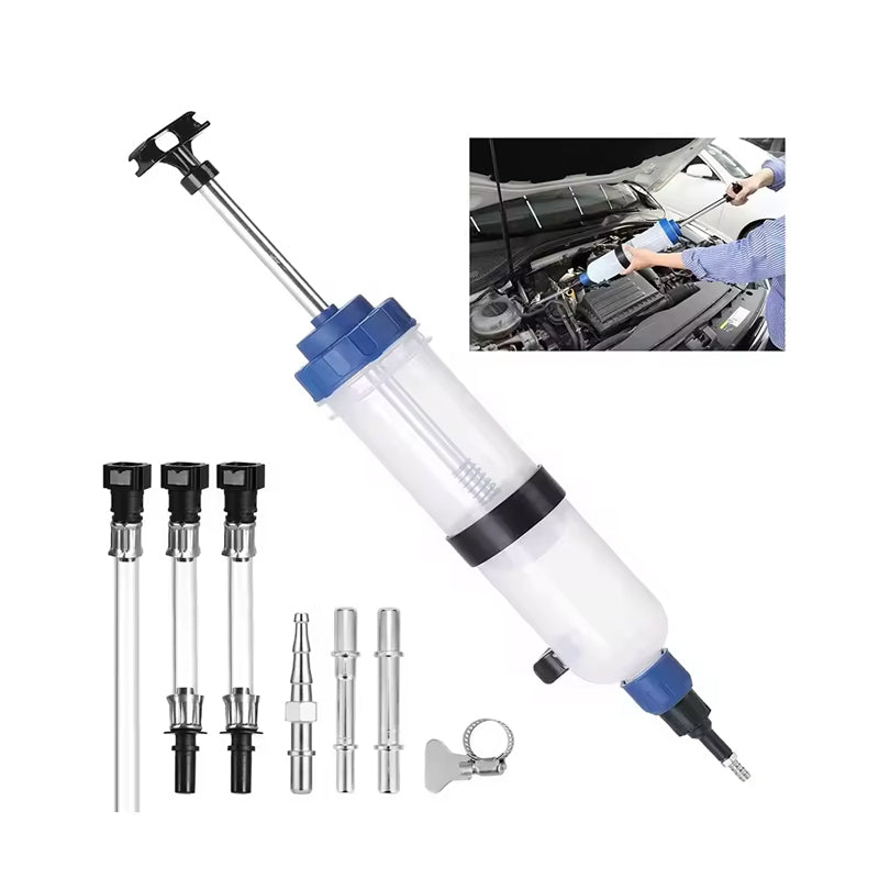 Automotive Fluid Extractor Pump Oil Change Syringe With Hose Manual Fuel Suction & Filler Fluid Oil Change Evacuator