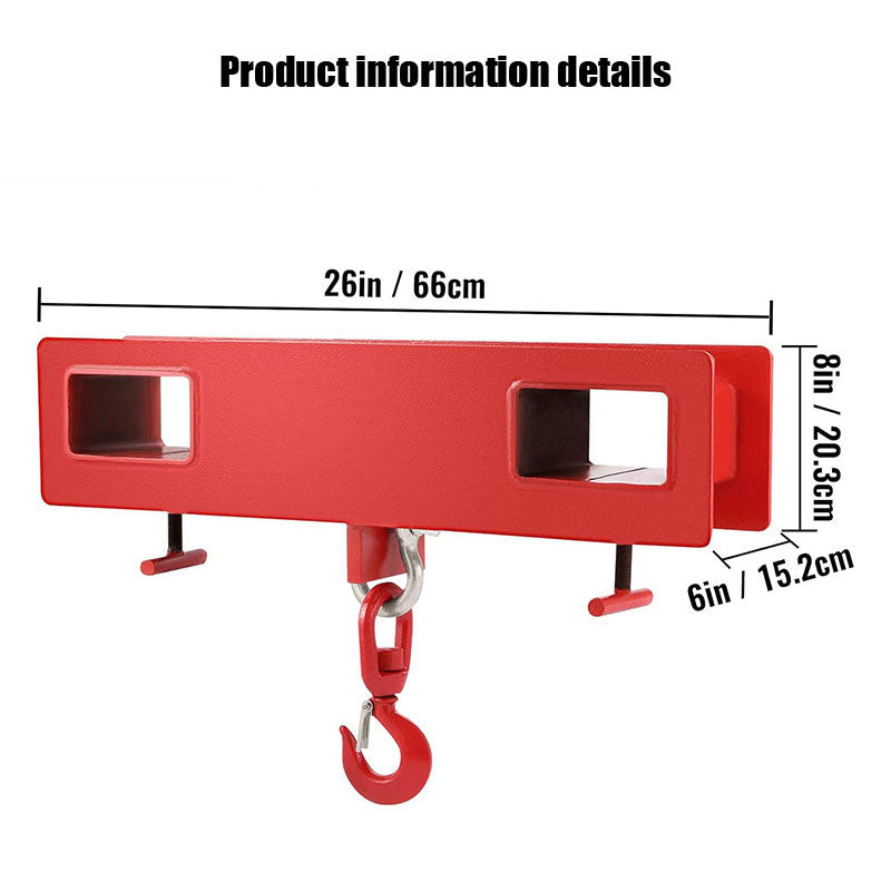 Forklift Lifting Hook, Pallet Fork Accessories Crane Forklift Hook 4400 lbs