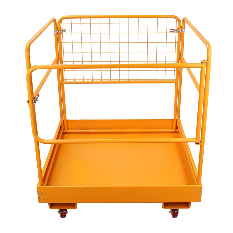 Forklift Safety Cage 36x36 Inch Forklift Work Platform 1200 lbs Capacity, Aerial Platform Foldable, Suitable For Lift Loader