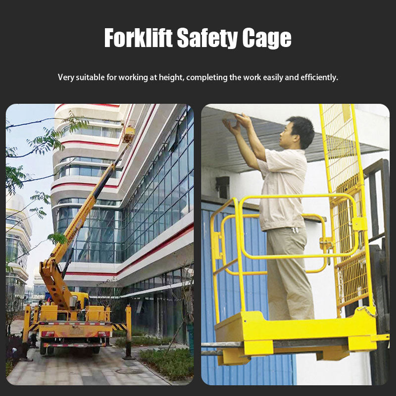 Forklift Safety Cage, Maintenance Platform, Foldable Guardrail For Aerial Work