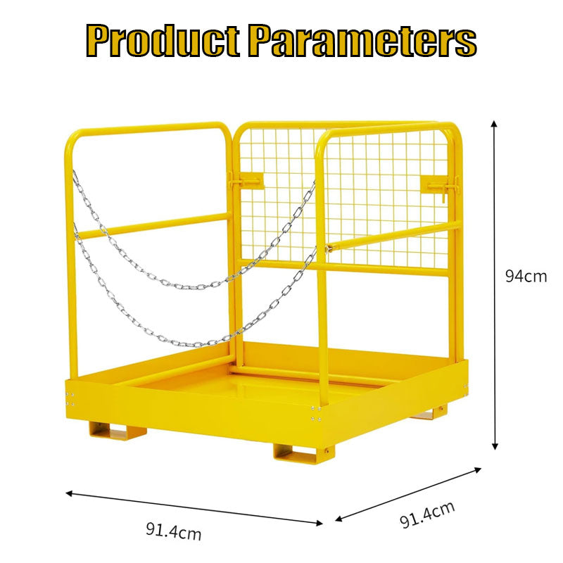 Forklift Safety Cage, Maintenance Platform Outdoor Foldable, Suitable For Warehouse Inventory, High-Altitude Operations, Etc