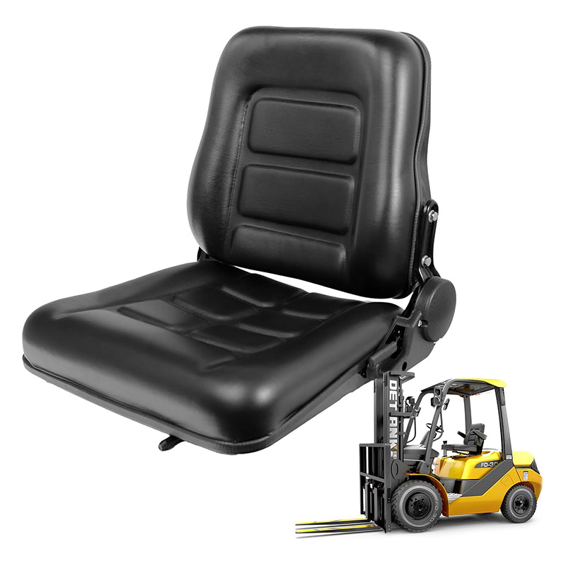 Universal Forklift Seat with Adjustable Backrest Durable Leather Comfortable Forklift Seat Fits Forklift, Dozers, Excavators, Tractors