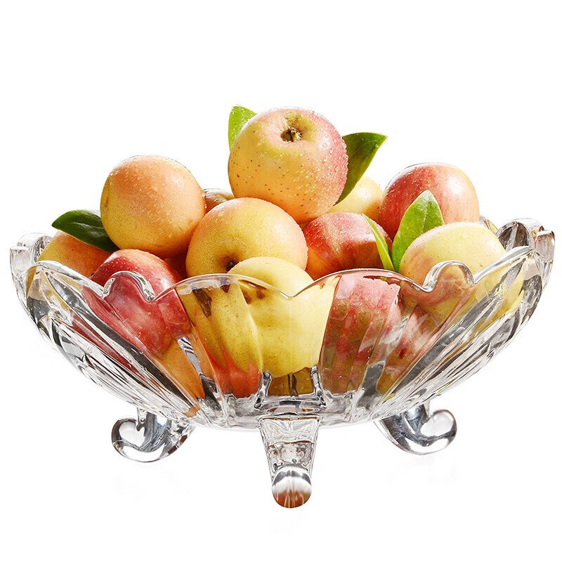 Fruit Bucket Glass Fruit Plate European Style Simple Living Room Tea Wedding Festival Dried Fruit Snack Salad Home Color Box