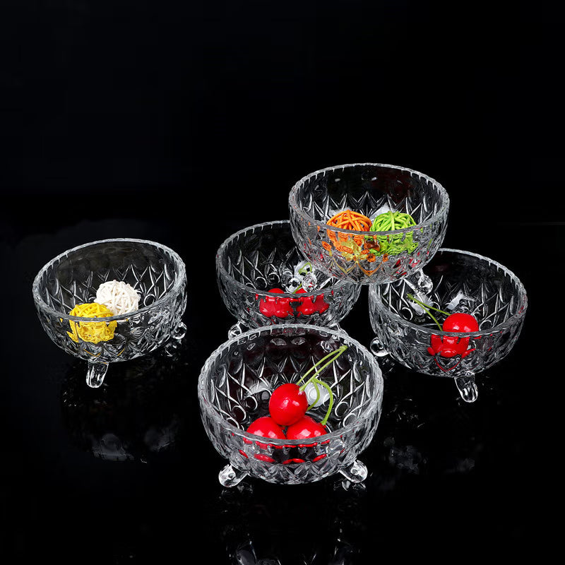 7-Piece Glass Fruit Cup, Glass Fruit Bowl, Glass Fruit Basin, Fruit Bucket, Glass Bowl, Fruit Plate, Salad Bowl Set