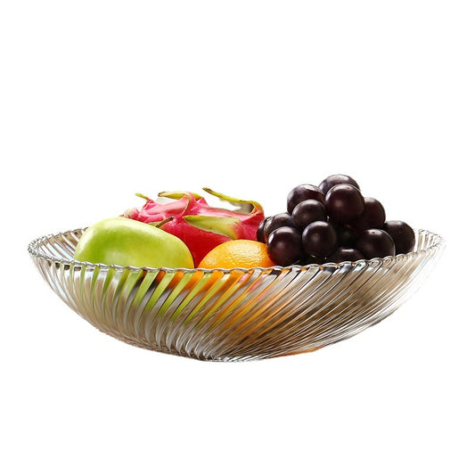 Four Fruit Trays, Light Luxury Dried Fruit And Melon Seed Trays, Modern Glass Candy Basins, And Crystal Snack Fruit Baskets For Living Rooms