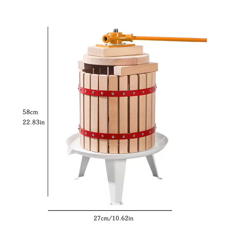 6 Liters 1.6 Gallon Manual Basket Apple Press Household Small Fruit Wine Grape Press Manual Press