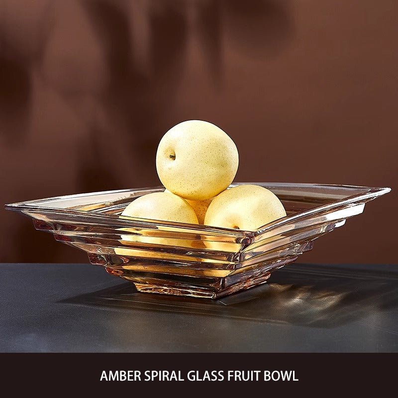 High-End Light Luxury European-Style Home Crystal Glass Plate, Living Room Coffee Table Fruit Plate, Large Fruit Plate, Suitable For Offices And New Homes