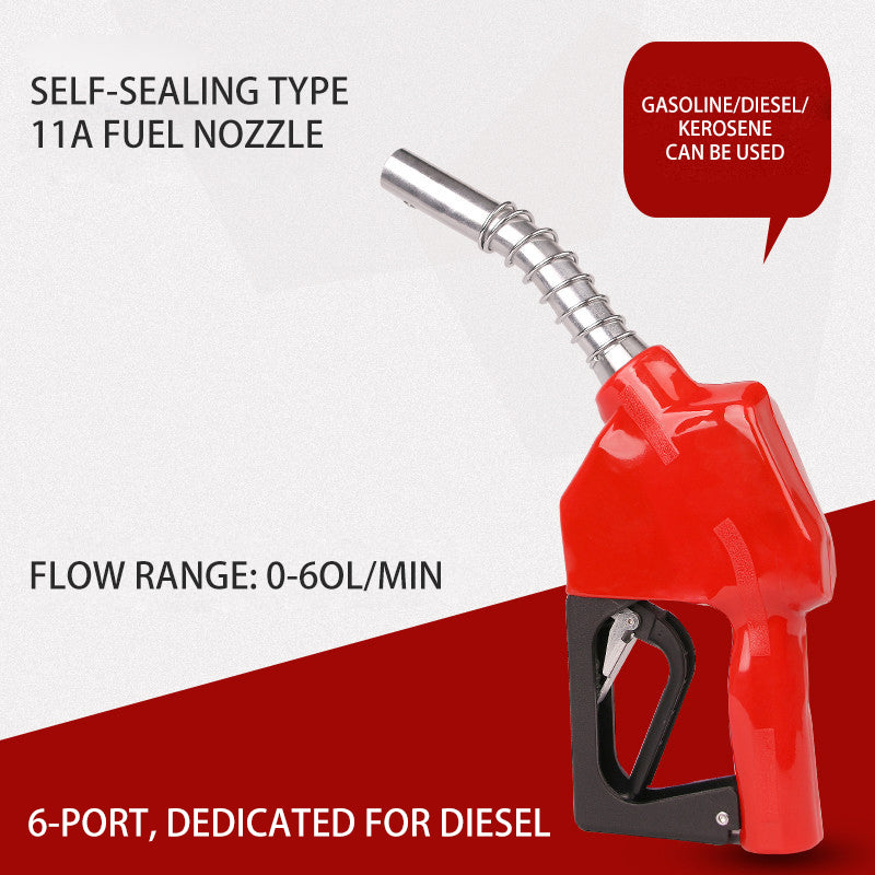 11A Diesel Large Mouth Self-Sealing Refueling Gun Nozzle Gas Station Self-Sealing Oil Gun 6 Points Diesel Gasoline Kerosene Oil Gun 3/4