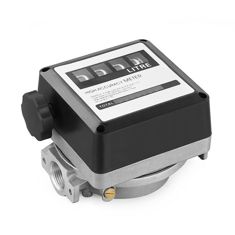Multifunctional Mechanical Fuel Gauge 4Digit Fuel Flowmeter Digital Diesel Gasoline Flow Meter 5-30Gpm/20-120L/Min High Accuracy