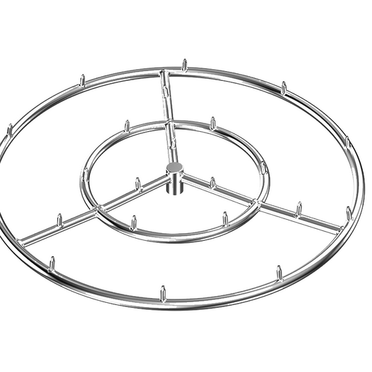 24" Round Stainless Steel Fire Pit Jet Burner Ring High Flame