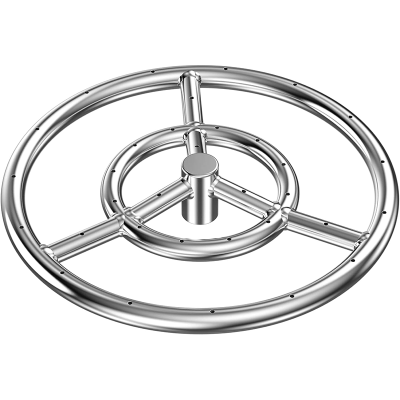 12" Round Fire Pit Burner Ring, 304 Stainless Steel