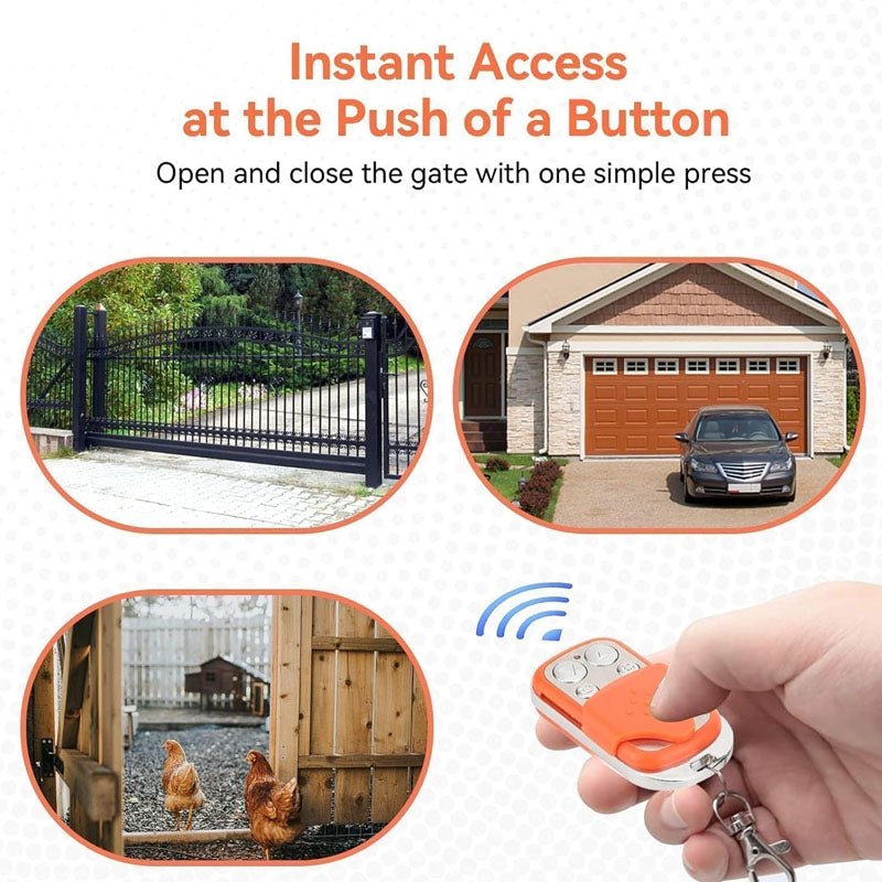 Gate Remote Control Portable Sensitive Electric Rolling Driveway Gate Opener Hardware Gate Remote Control Multicode Orange