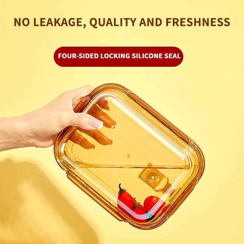 Student Office Worker Glass Lunch Box With Lid Microwave Heating Soup Cup Lunch Box Bowl Sealed Crisper