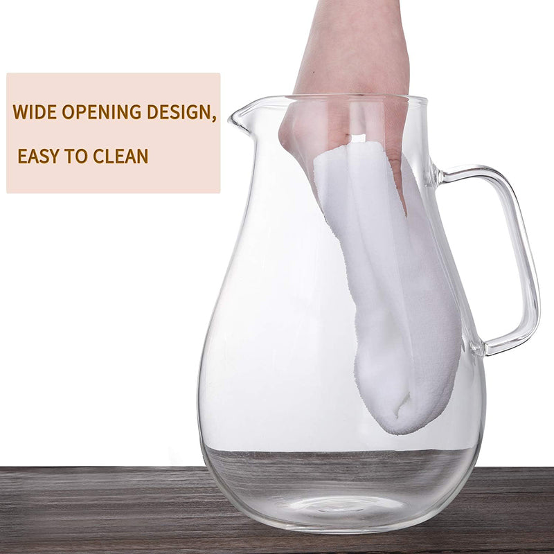 64 Ounces Water Pitcher with Handle Beverage Carafe Pitcher for Juice, Milk, Beverage, Hot/Cold Water & Iced Tea