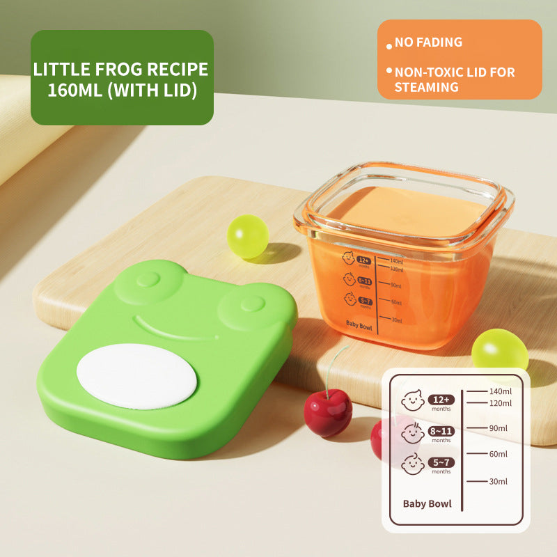 Portable Freezer Stackable Baby Food Storage High Borosilicate Glass Baby Food Containers With Silicone Lids