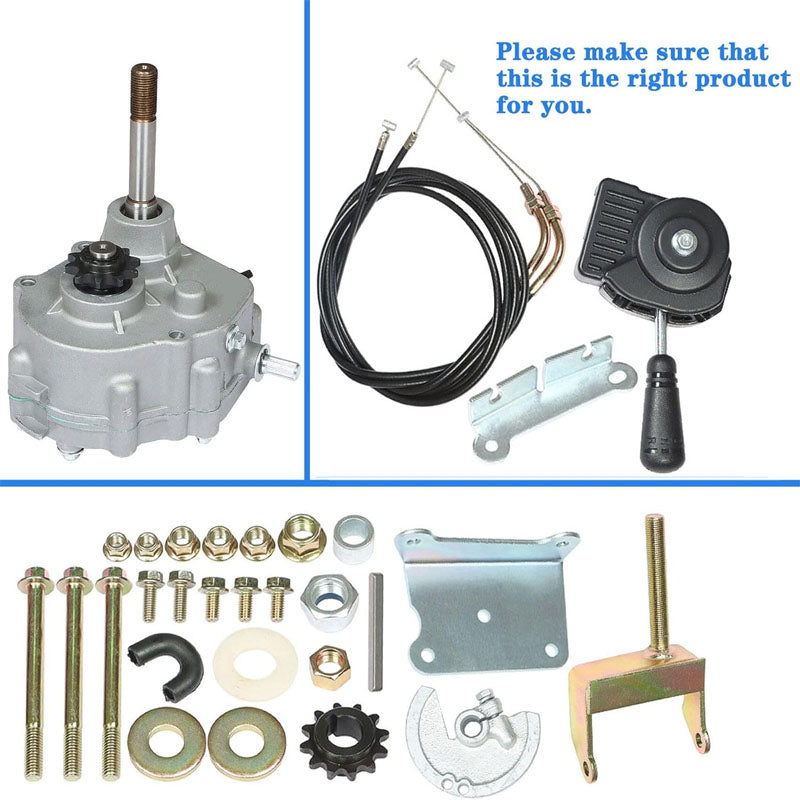 Go Kart Forward Reverse Gearbox Kit Replacement for 2HP-13HP Engine 4 Stroke 30 Series Torque Converter 35 Chain Go Karts  Accessories