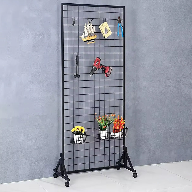Retail Display Stand Grid Wall Panels 2 Packs With T-Base Metal Gridwall Panel Display Rack Home Furniture Customized