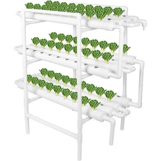 Hydroponic Site Grow Kit ,Hydroponic System, 3-Tier 108 Positions Hydroponic Field Planting Kit, Water Pump, Automatic Irrigation System, Hydroponic Planter Deep Water Cultivation, Soilless Planting Hose